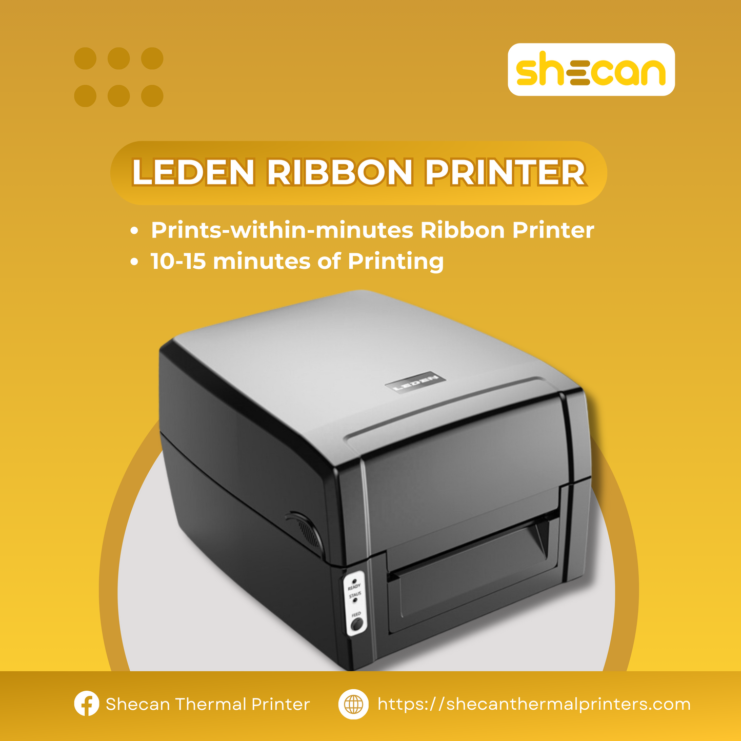 LEDEN:  Ribbon & Sticker Printing Package